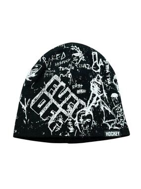 Hockey beanie cotton black/white